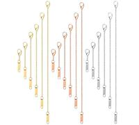 18 Piezas Cadena de Extensión Set, Acero Inoxidable Extensor de Collar con Cierre de Langosta Eslabones, Extensor de Cadena para Bisutería, Extensión de Cadena para DIY Pulsera Tobillera (6 Tallas)