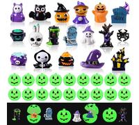 18 Piezas Caja Calabazas Sorpresa, Brillante Contenedor de Calabaza de Halloween, Regalos Fiesta Halloween para Niños, Minifiguras de Resina, Regalos de Fiesta de Halloweendeco para Niños y Niñas