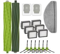 (18 Piezas) Combo i5 Piezas De Repuesto Compatibles con iRobot Roomba Combo i5+, j5, j5+, 2 Cepillos Giratorios, 6 Cepillos Laterales, 6 Filtros, 2 Bolsas para El Polvo, 2 Almohadillas para Trapeador