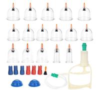 18 Piezas de Ahuecamiento, Ventosas de Chinas Tratamiento Ventosas Masaje Cupping Set Ventosas de Vacío para el Alivio de Dolores Musculares