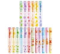 18 Piezas De Coloridos Marcadores, Lindas Papelería De Dibujos Animados, Bolígrafos De Texto, Estudio Y Suministros De Oficina.