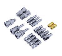 18 piezas de conector de acoplador de manguera de aire de compresor de aire, conector de manguera de aire de conexión rápida neumática, juego de accesorios neumáticos de conexión rápida, conector de