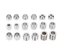 18 Piezas de Cuentas de Barba, Cuentas de Pelo Vikingo, Accesorios de Trenzas de Alta Dureza de Acero Inoxidable, Adecuados para Cabello, Tejido de Barba, Colgante, Pulsera Y Joyería, Bricolaje, Etc.