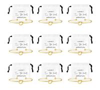18 piezas de regalos para dama de honor, regalo de propuesta de dama de honor, pulsera de dama de honor, pulseras de propuesta de dama de honor, juego de 9 pulseras de nudo de amor y bolsas con cordón