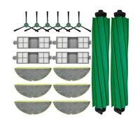 18 piezas de repuesto para accesorios de aspiradora IRobot Roomba 205, 2 cepillos principales, 6 cepillos laterales, 4 filtros, 6 paños de fregona, 1 cepillo de limpieza