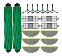 18 piezas de repuesto para iRobot Roomba 205 DustCompactor Vac Robot Aspiradora, 2 cepillos de rodillo, 4 filtros Hepa, 6 almohadillas de fregona, 6 cepillos laterales