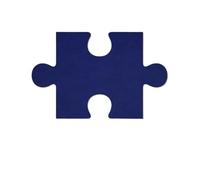 18 piezas de rompecabezas 3D Simplicity, tablero fieltro, pegatinas pared, mensajes, fotos, fondo, corcho, anuncios, decoración para Fotos(Dark blue)