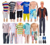 18 Piezas de Ropa Compatibles con Ken 12 Pulgadas Muñeca, 6 Ropa Casual Ropa 2 Trajes de baño 4 Pares de Zapatos para muñecas de niño de 12 Pulgadas, Adecuado para Navidad