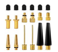 18 Piezas Kit Accesorios Adaptadores Válvula para Bomba De Aire - para Válvula Presta, Dunlop, Schrader/Auto Bicicleta - Agujas para Inflar Pelotas - Boquillas para Globos - de Mobi Lock