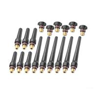 18 piezas para kit de taza de soldadura Tig para antorchas WP-17/18/26, accesorios de tapa trasera compatibles con 57Y02 57Y03 57Y04, componentes de plástico y cobre para reparación y reemplazo de