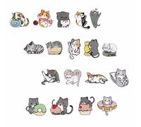 18 Piezas Parches Ropa Termoadhesivos Parche de Gatito Bordados Infantiles Patch Stickers Decorativos para Jeans Sombrero Bolso Camiseta