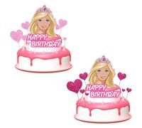 18 Piezas Princesas Decoracion Tartas Cumpleaños, Cake Topper Cumpleaños para Niñas, Rosa Princesa Cupcake Topper, Kawaii Cake Decoración, Fiesta de Cumpleaño Niños, para Fiesta de Cumpleaño Niñas