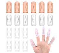 18 Piezas Protector de Dedos de Gel Transpirable, Protectores de Dedos Mano de Silicona, para Dedos Agrietados, Eczema de Manos, Artritis de Dedos