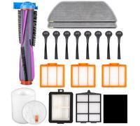 (18 Piezas) Repuestos para Shark AV2800ZE RV2820YE RV2820ZE AV2820S AV2820XEUS AV2820AE AV282BVEUS RV2800AE RV2800S RV2800XTUS RV2800AECA, Cepillo de Rodillo, Filtro, Cepillo Lateral, Almohadilla Mopa