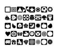 18 Piezas Tarjetas de Alto Contraste en Blanco y Negro, Tarjetas Negras y Blancas para Bebés, Tarjetas Flashcards Bebe, Tarjetas de Contraste Visual en Blanco y Negro para Bebés de 0-3 Meses