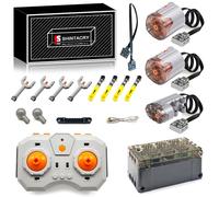 18 piezas Tecnología Power Functions recargable velocidad ajustable mando a distancia, batería de litio y motor Set compatible con Lego Technic, 76537 (motor XL × 2)+(motor servo × 1)