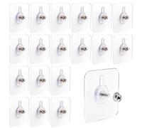 18 Piezas Tornillos de Adhesivo Transparente, 10mm Varilla Roscada Clavos Colgantes Autoadhesivos, Tornillos Clavos Adhesivos Desmontables, Pegatinas de Pared Sin Taladrar para Cocina Baño Salón