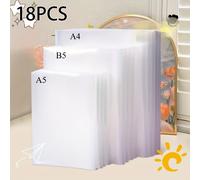18 protectores de libro - duradera y transparente para libros A4, B5, A5, ideal para , material de calidad, libro de oficina | Cubierta transparente | Material de PVC duradero, protector de libro