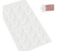 18 protectores de mesa de vidrio transparente antideslizantes para mesa de vidrio, almohadillas de goma autoadhesivas, almohadillas de goma transparente para cajones, gabinetes, 30 mm x 2 mm