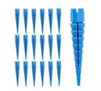 18 Pzs Anclajes de Madera, Relleno de Orificios de Tornillos de Plástico Kit de Reparación de Orificios de Tornillos Pelados Anclajes de Madera para Tornillos del n.º 2 al n.º 16 (Azul)