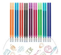 18 recambios de tinta de gel de 9 colores, compatibles con minas de recambio Legami con minas de repuesto borrables y minas, punta de 0,7 mm para bocetos y diarios