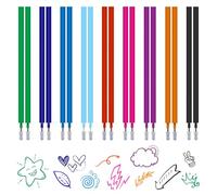 18 Recambios para Bolígrafos Borrables Compatibles con Legami - 9 Colores Tinta Gel Termosensible 0.7mm - Pack Minas de Repuesto Borrables para Estuche Escolar y Oficina (Azul Negro Rojo Verde)