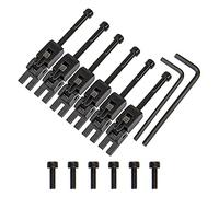 18 sillines de bloqueo Yootones Systyem bloqueados para puente de trémolo, bloques de inserción de bloqueo de cuerda, compatibles con sillín de puente de guitarra eléctrica Floyd Rose, color negro