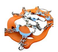 18 Teeth Ice Gripper Spike For Shoes Anti-Slip Anti-Skid Non-Slip Shoe Covers Snow Ice Crampons Cleats Grips Climbing Shoe Boots(Orange Size 41-44)