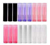 18 Tubos De Lápiz Labial Vacíos, Capacidad De 5, 5 Ml, Estuche Multicolor, Fácil De Distinguir, Sellado, Adecuado Para Dispensar Y Almacenar Bálsamo Labial Casero.