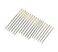 18 Uds agujas de coser ojo grande dorado estable operación Simple suministros de costura a mano para el hogar