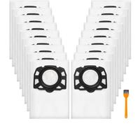 18 Unidades Bolsas Aspiradora KFI 357 para Kärcher WD2 Plus/WD3/KWD1/KWD2 | KWD3/MV3/WD3.200-WD3.800M/SE4001/SE4002, Reemplaza Ref. 2.863-314.0, Bolsas Agua y Polvo con Tapa de Plástico