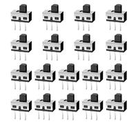 18 unidades de botón alto de 3 mm, mini interruptores deslizantes verticales, 3 polos, 2 posiciones, 1P2T SPDT, interruptor basculante, montaje en panel para dispositivos de audio