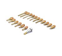 18 unids/set pistola de pegamento boquilla de cobre de diámetro pequeño largo corto de gran diámetro accesorios de pistola de pegamento de fusión en caliente for enviar llave(SET-2)