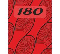180: A notebook with blank counted pages from page 1 to page 180, paperback , 8"x10" size.