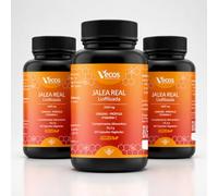 180 Cápsulas Jalea Real Pura Liofilizada 1000 mg con Vitamina C ginseng y Própolis Aumenta la Energía y Vitalidad Reduce el Cansancio Sin Azúcar