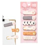 180 Cat Sticky Notes | Cute Cartoon Cat Paw Paper Markers, Adhesive Memo Sheets For School, Office, Students, Teachers, Kids, Women, Boys, Girls