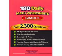 180 Daily Math Worksheets: Grade 5