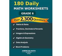 180 Daily Math Worksheets: Grade 6