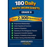 180 Daily Math Worksheets: Grade 8