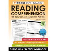 180 Daily Reading Comprehension Skills Practice Activities: 3rd Grade English Language Arts Lessons and Skill-Building Warm-Ups (Bite-Size Brain Builders Workbooks)