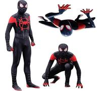 (180) Disfraz de Miles Spidering para cosplay, mono ajustado para fiesta de Halloween, ropa elegante