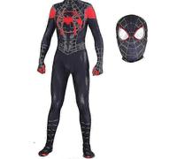 (180) Disfraz de Spider-Man de Miles, mono ajustado para adultos, ideal para fiestas y cosplay. ¡Feliz