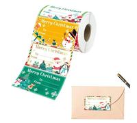 180 hojas de etiqueta navideña - 7,5 x 4 cm Holiday Sticker Roll - Funny Party Favor | Stickers For Holiday Greetings for Box Greetings Cards Handicrafts Wall Label Journal Bottle