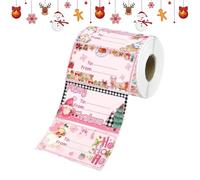 180 hojas de etiqueta navideña - 7,5 x 4 cm Holiday Sticker Roll - Funny Party Favor | Stickers For Holiday Greetings for Box Greetings Cards Handicrafts Wall Label Journal Bottle