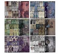 180 hojas de papel antiguo para álbumes de recortes de Halloween, suministros para diarios y manualidades góticas de Dark Academia.