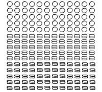 180 Pcs Ganchos de Correa de Sujetador Lencería Cierre Ganchos Hebillas de Correa de Sujetador Sujetadores Ajustables Deslizadores para Brasier, Camisones, Trajes de Baño, Vestidos-8mm (negro)