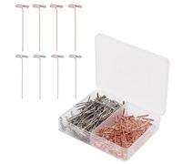 180 Piezas Alfileres en Forma de T, 38mm Alfileres en t de Acero Inoxidable Pasadores Rectos para Peluca para Bloquear Proyectos de Tejido Crochet Costura Joyería Modelado y Manualidades