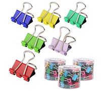 180 piezas FoldBack Binder Clips Paper Metal Clamps Caja Pinza Pinzas de Papel de Oficina de Metal Pinzas de Clip de Carpeta de metal Clips, Mini Clips Foldback para Oficina Hogar (Multicolor, 15mm)
