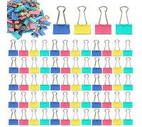 180 Piezas Foldback Clips 15mm Binder Clips Pinzas Papel Colores Clips de Carpeta Clips Metal Clips Oficina Pinzas Papeleria para Oficina Hogar Escuela 4 Colores