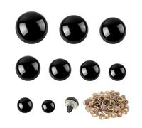 180 Piezas Ojos De Seguridad Con Arandelas 10-30mm Ojos De Plástico Negro Ojos De Muñeca Para Bricolaje Manualidades Con Muñecas Juguetes De Ganchillo